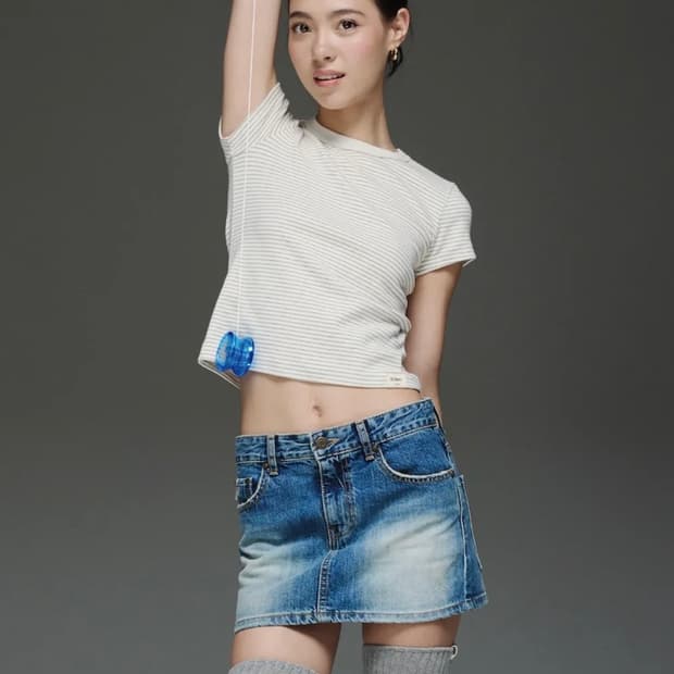 글로니 G CREW NECK TEE (STRIPE) M 반팔티셔츠