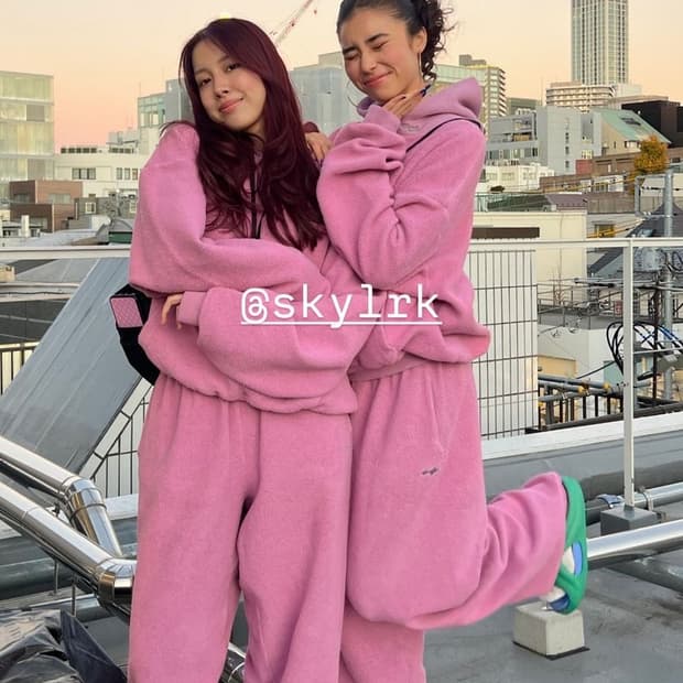 [L] skylrk 스카이라크 리버스 핑크 후디