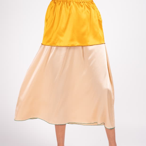 Baserange silk satin skirt