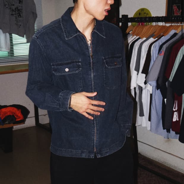 챕스 랄프로렌 집업 데님셔츠