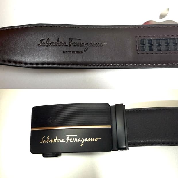 페라가모 남성 가죽 벨트 블랙/브라운