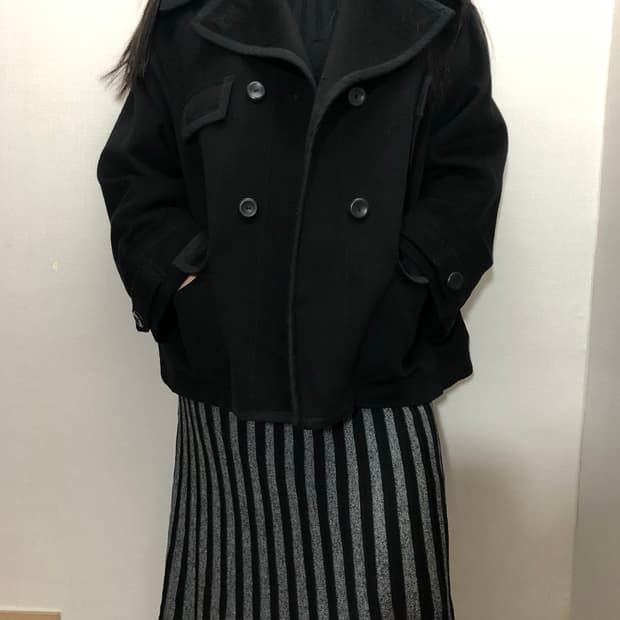 빈티지 블랙 울 자켓