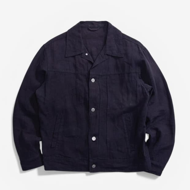 00s Jil Sander pure linen trucker jacket