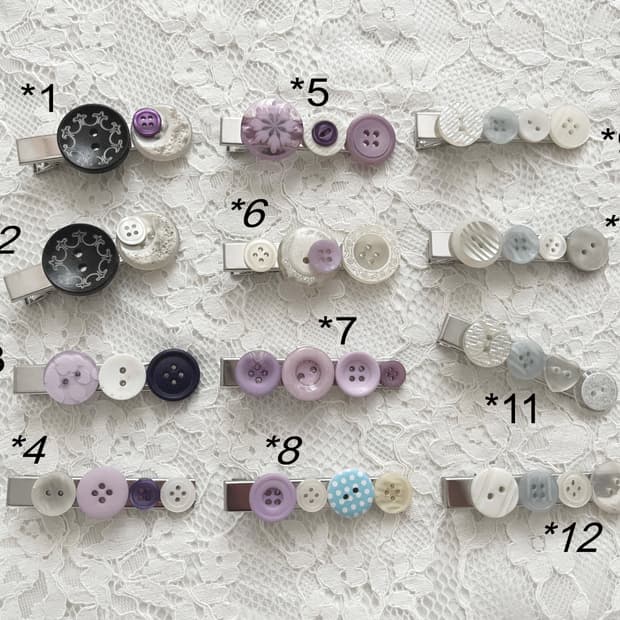 ⊰one and only⊱ button hair-pin 단추 헤어핀