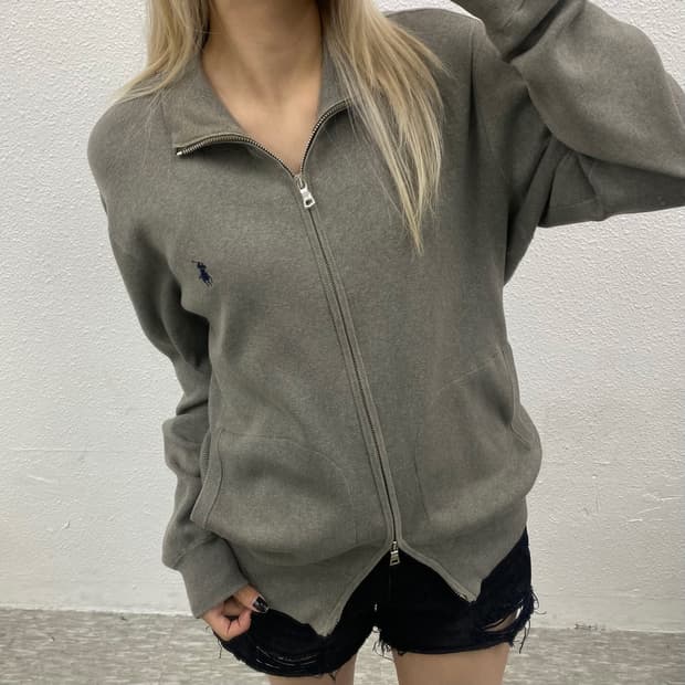 폴로 랄프로렌 네이비포니 그레이 집업 L