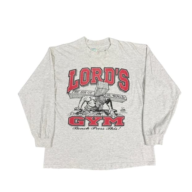 빈티지 90s Jesus Lord's Gym 지저스 로드짐 롱슬리브