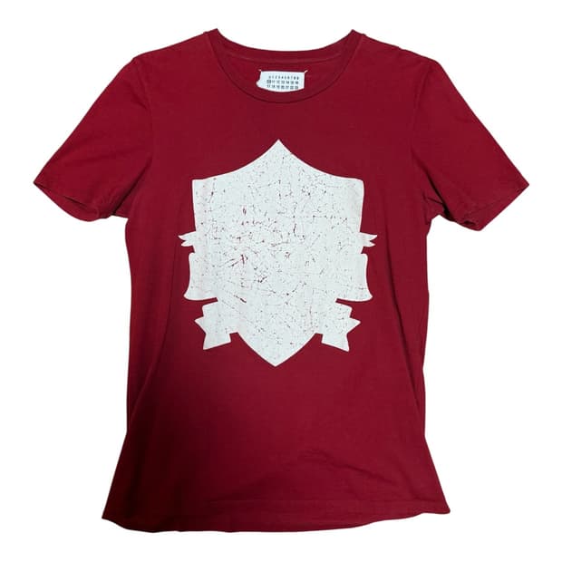 마틴 마르지엘라 아카이브 쉴드 티셔츠 레드