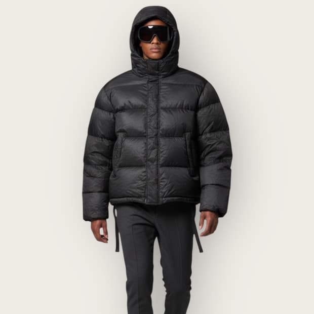준지 17FW 낙하산 나일론 구스 해비패딩 점퍼