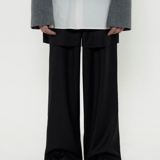 [L]베일가 레이어드 디테일 슬랙스