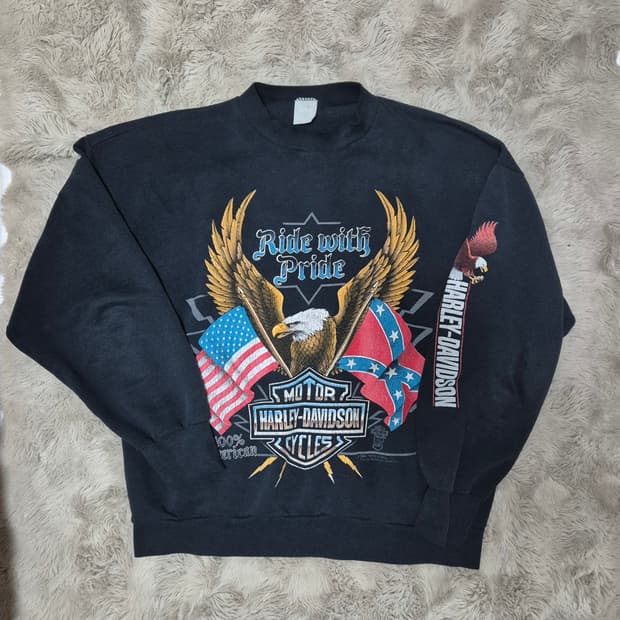 80s 할리데이비슨 스웻 xl