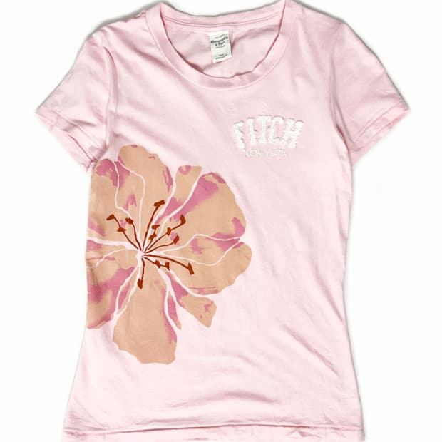 Abercormbie & Fitch 로고 자수 티셔츠