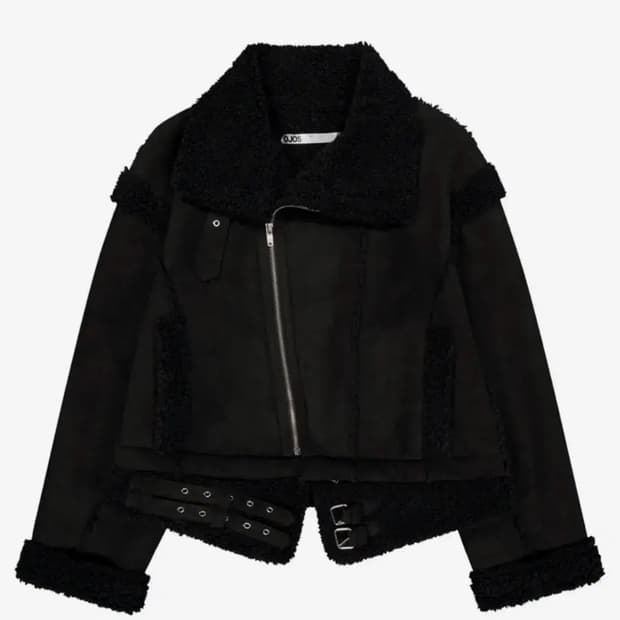 오호스 퍼 시어링 자켓 블랙 2size