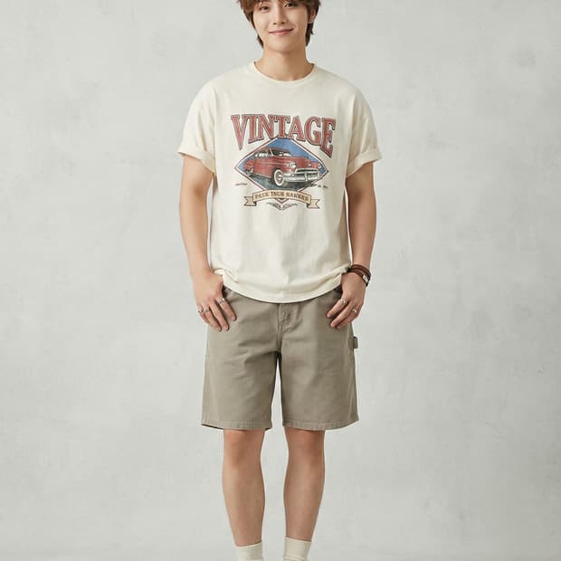 Carhartt 칼하트 B25 DES 샌드 카펜터 워크 쇼츠