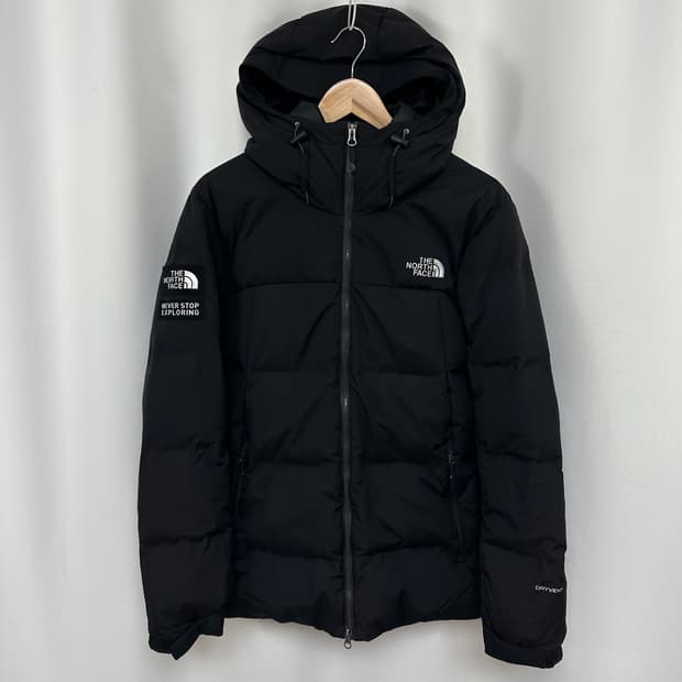  노스페이스 남자 후드 패딩 검정 새것과같아요 95  M