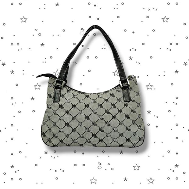 Ralph Lauren 랄프로렌 모노그램 캔버스 숄더백