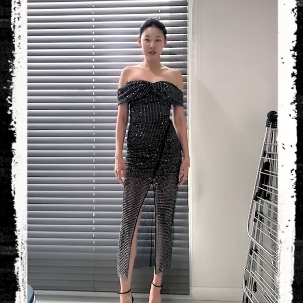 셀프 포트레이트 롱 원피스 