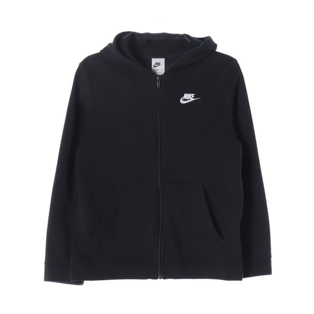 나이키 주니어 클럽 플리스 후드 집업 블랙 147-158