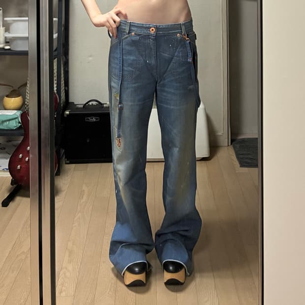 디젤 아카이브 로우라이즈 와이드팬츠