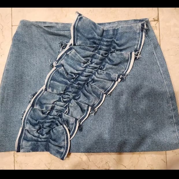 자라 청스커트 청치마 로우라이즈 스커트