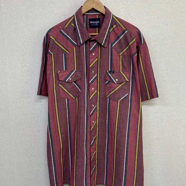 (2XL)WRANGLER 웨스턴 반팔셔츠-M2204
