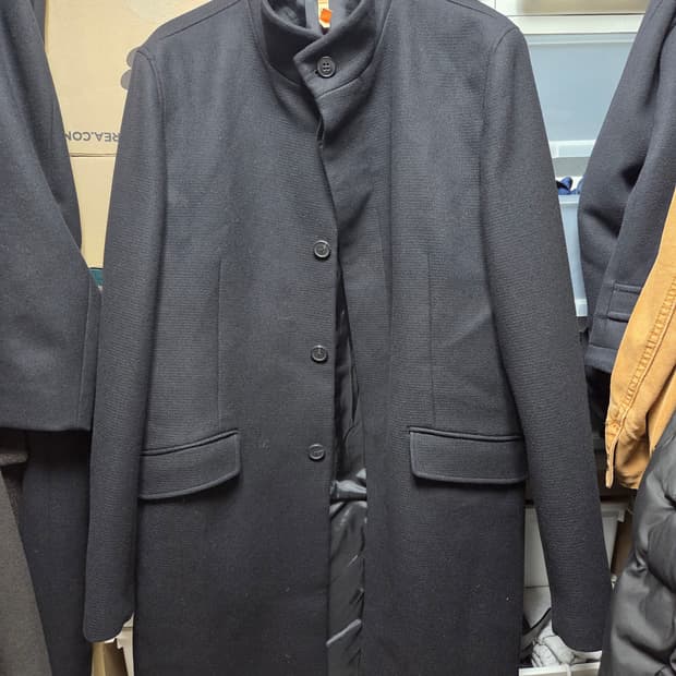 띠어리 남성 캐시미어 울 싱글 코트 블랙 L 급처