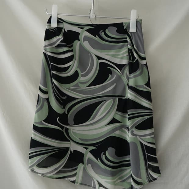 Patterned Asymmetric Skirt