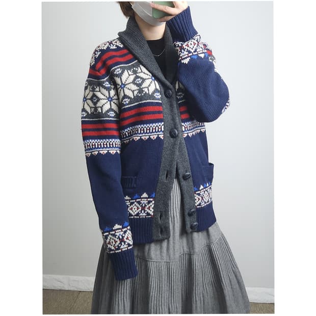 TOMMY HILFIGER 노르딕 울가디건