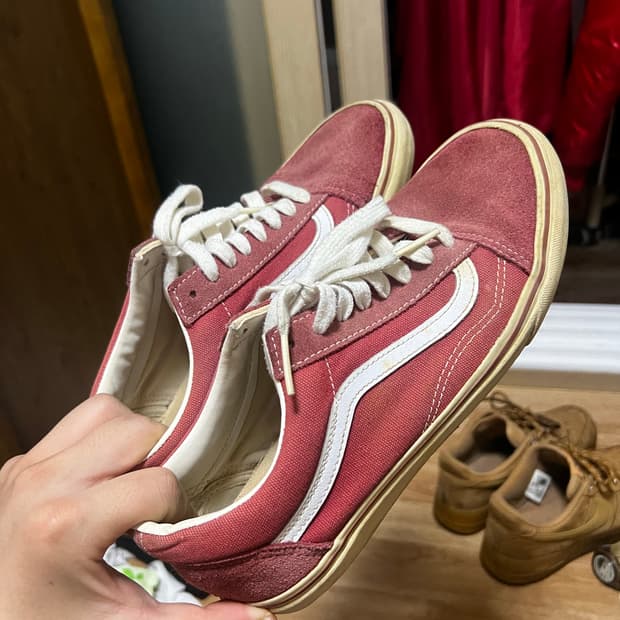 반스 올드스쿨 레드 스웨이드 265