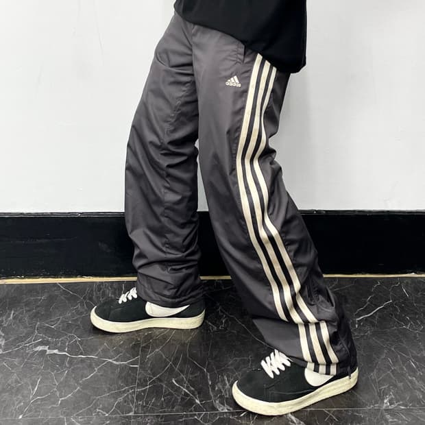 아디다스 삼선 아디로고 와이드 트랙팬츠 Y2K