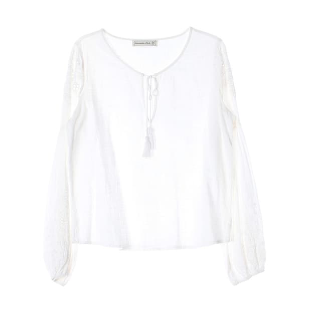 ABERCROMBIE & FITCH 수술 테슬 블라우스 M