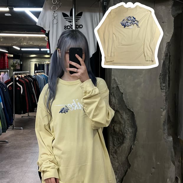 나이키 롱슬리브 티셔츠 옐로우 L #csz2423