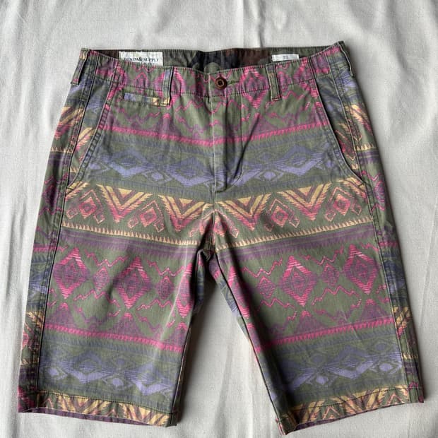 데님앤서플라이 랄프로렌 아즈텍 나바호 패턴 쇼츠 32 