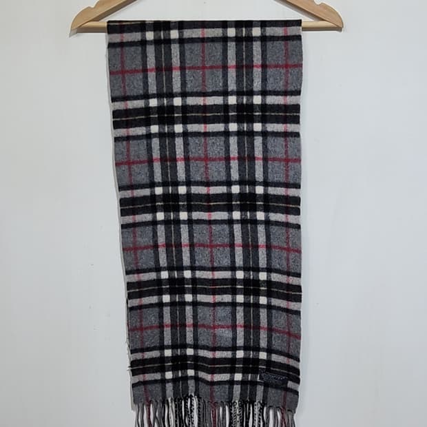 (정품) 버버리 목도리 체크 머플러 램스울 
