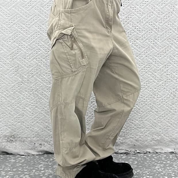 빈티지 아메카지 그런지 베이지 카고팬츠 XL C08072