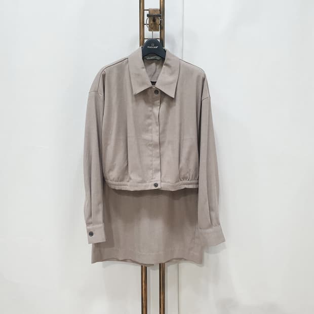 에잇세컨즈 블루종자켓+스커트(셋업) M/L