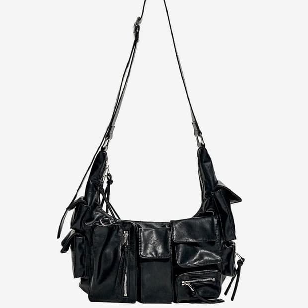 leather bag 스키즘인듀싱 모터사이클 호보 백