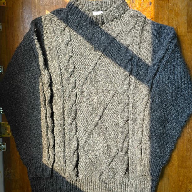 에콰도르 피셔맨 울 니트 XXL 