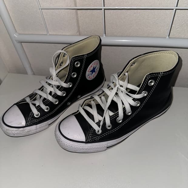 컨버스 블랙 가죽 레더 240