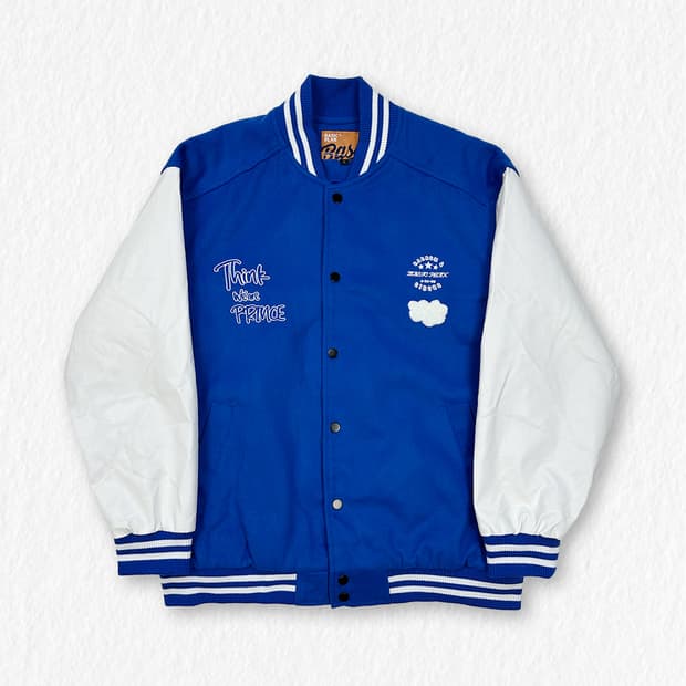 베이직플랜 바시티 자켓 블루