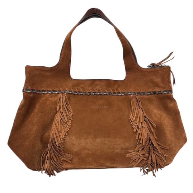 Longchamp Fringe Suede Tote Bag
