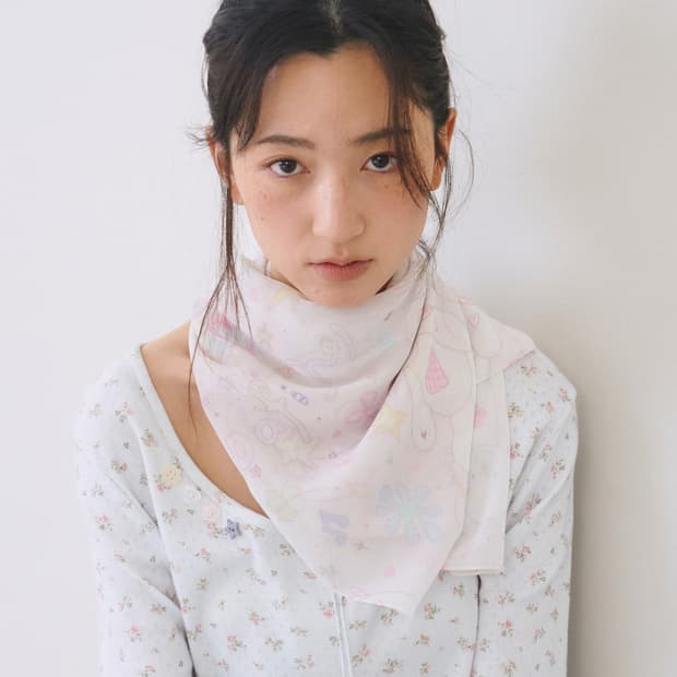 오피쉬 스카프 Oaf Orbit Scarf, Pink Beige