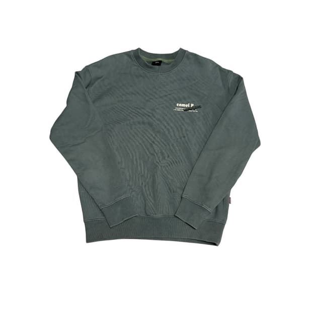 카멜워크 백 프린팅 맨투맨 