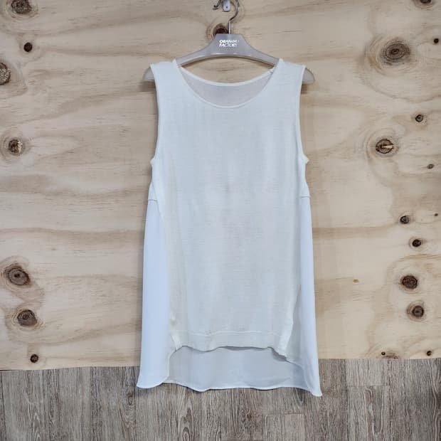 1028) 여성 레이어드 민소매 니트티