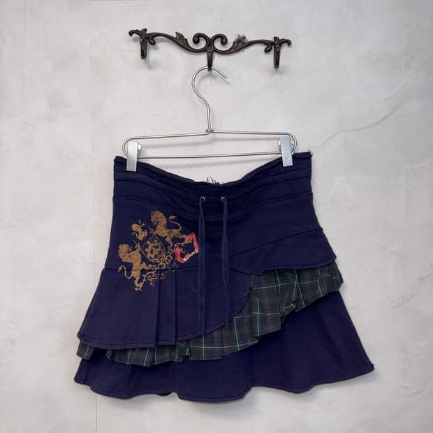Ralph Lauren dark navy check cancan sk