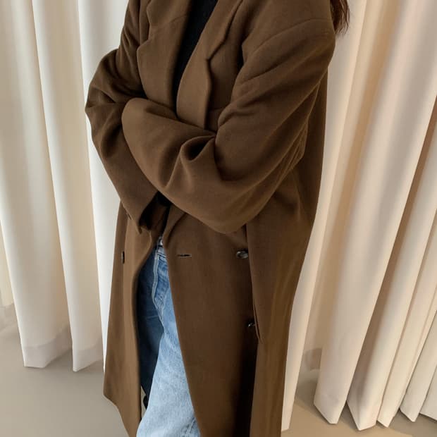 80's "Burberry" wool x cashmere double L