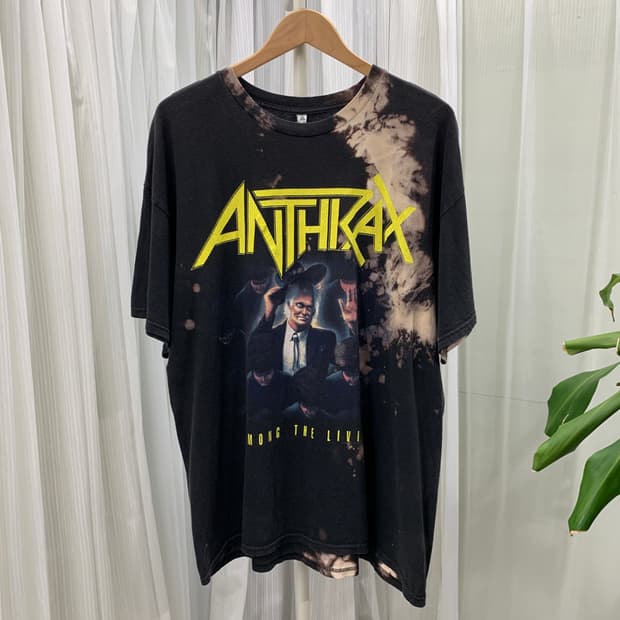 알스타일 ALSTYLE 빈티지 Anthrax 밴드 프린트 티셔츠 1545