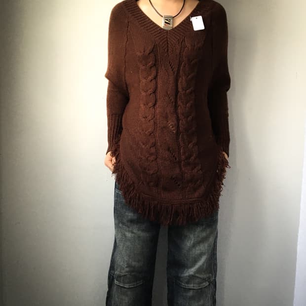Fringe point knit