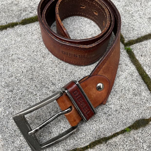 Diesel 디젤 통가죽 벨트