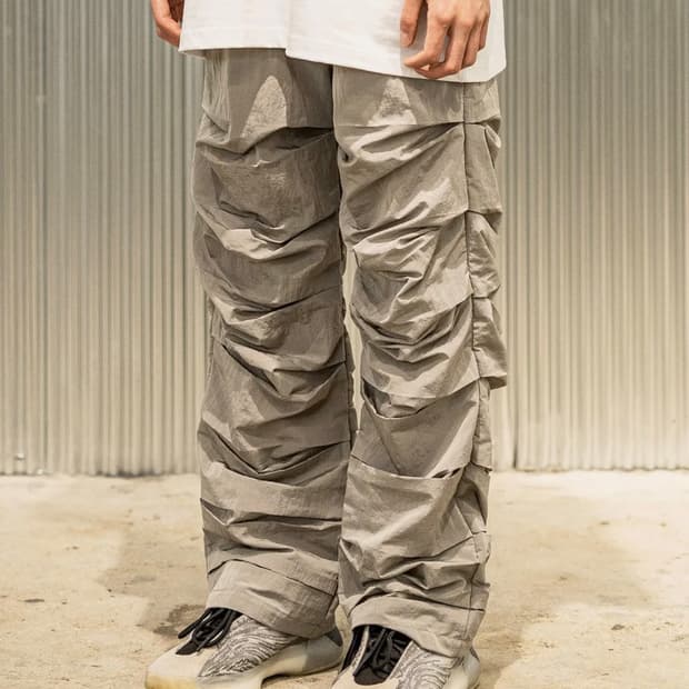 [L] 매스노운 크럼블 나일론 팬츠 MSOTP005-GY