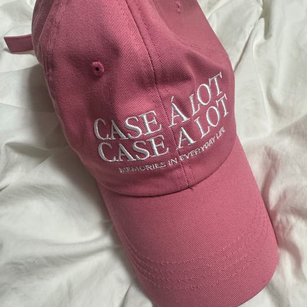 케이스어랏 로고 볼캡 핑크